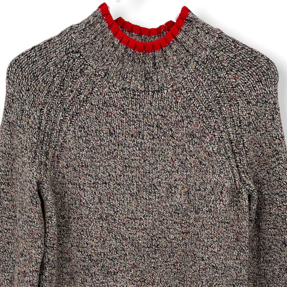 Rachel Zoe Marled Mock Neck Long Sleeve Pullover Knit Sweater Size Medium - Picture 3 of 11